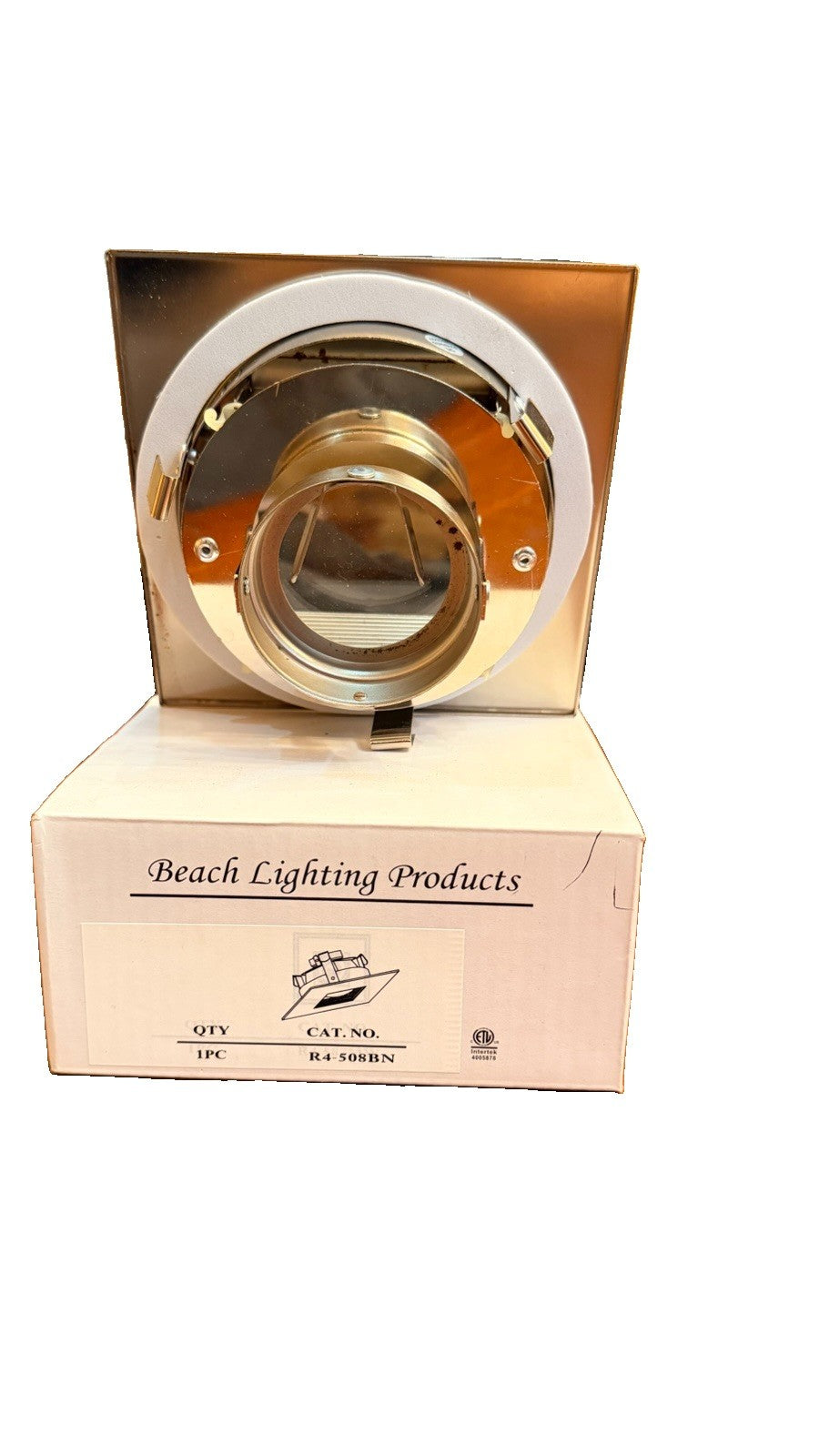 Beach Lighting R4-508BN Square Adjustable Recessed Light Trim Brushed Nickel