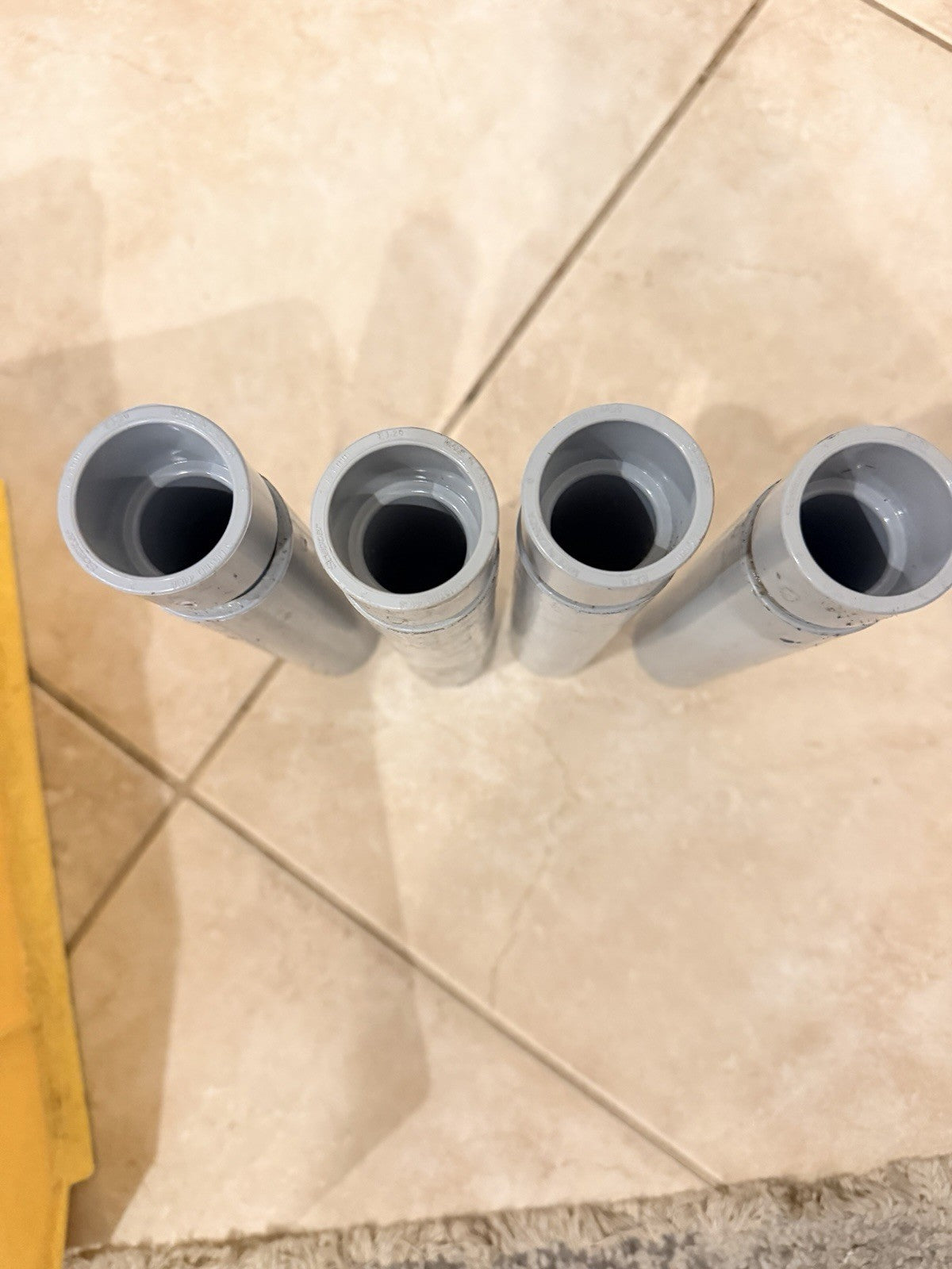 Lot of 4 Gray PVC Electrical Conduit Expansion Couplings Approx 9" Long