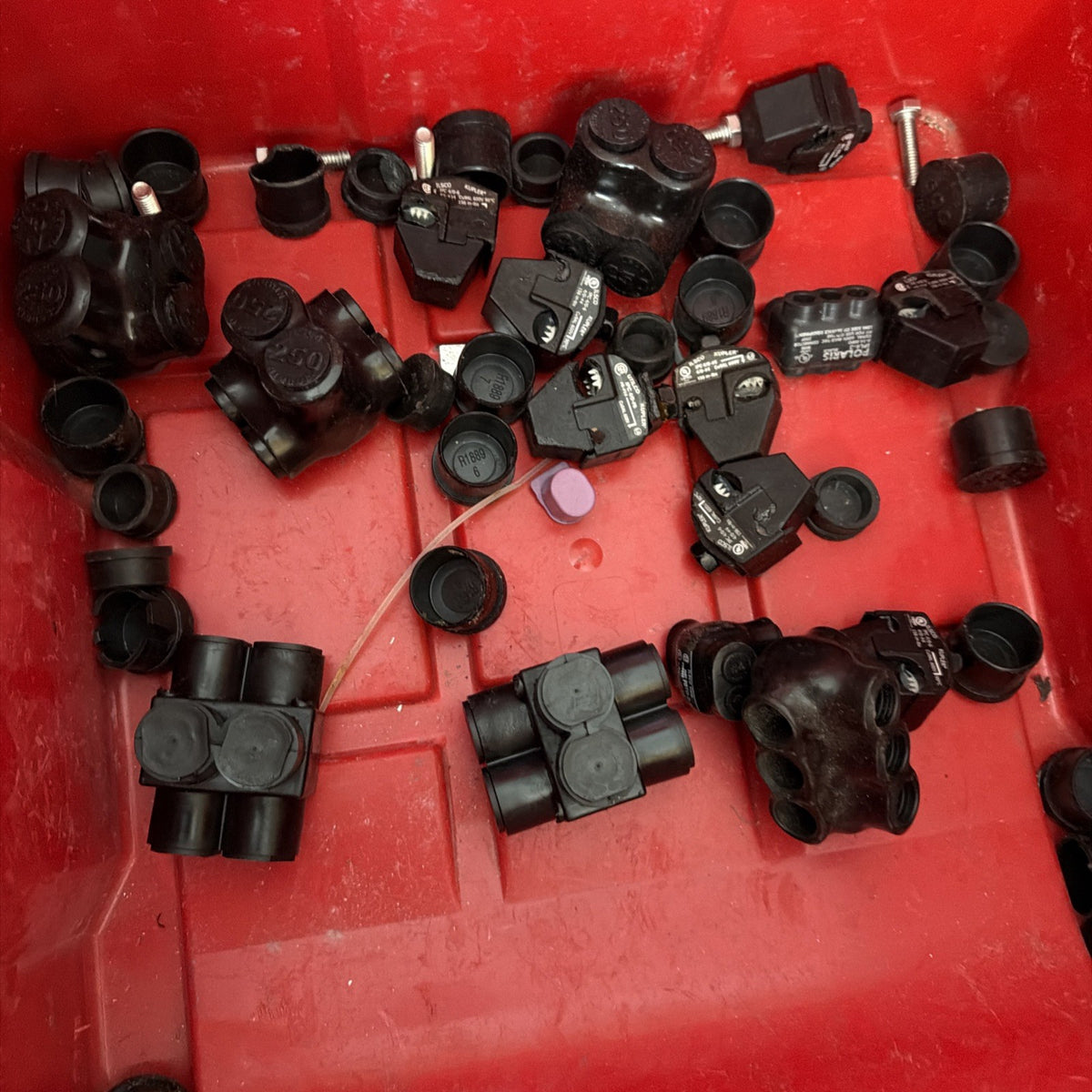 Wholesale Lot Polaris Insulated Connectors and Sicame TTD 15 10 F Piercing Taps - New Old Stock