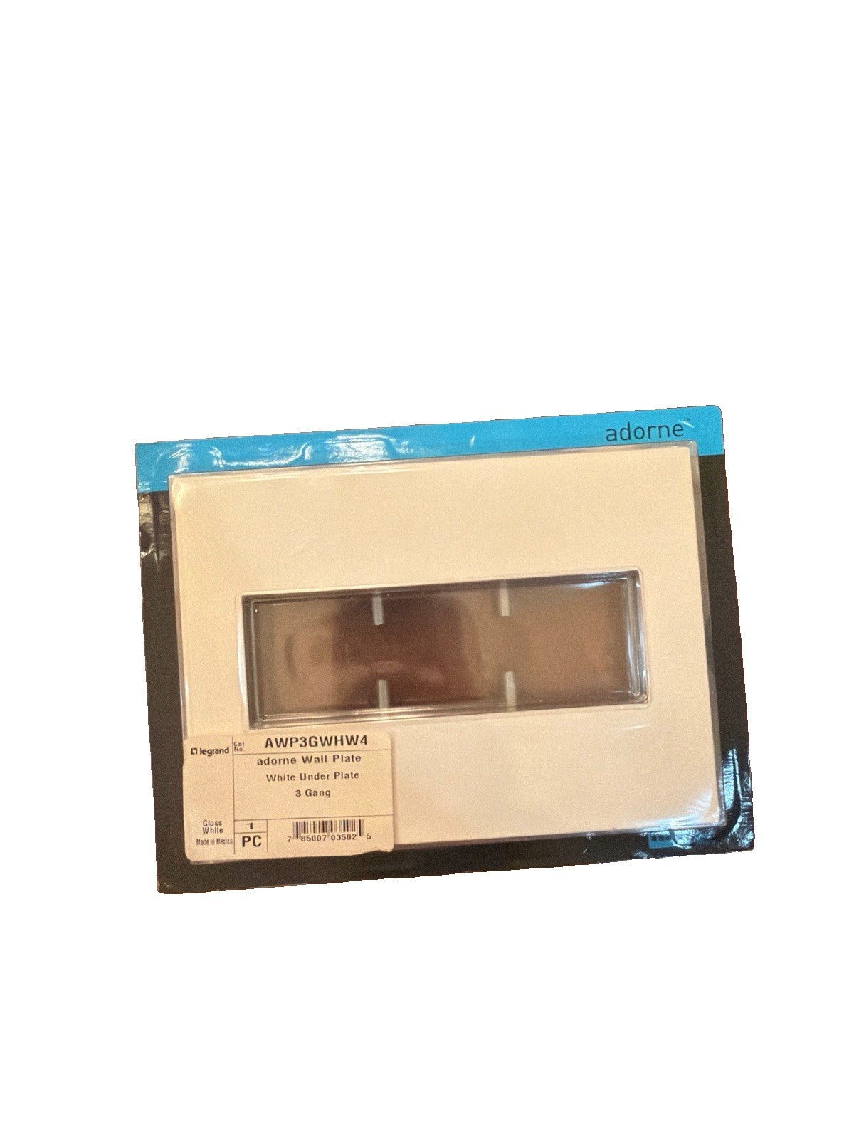 Lot of 4 Legrand Adorne 3-Gang Wall Plates White AWP3GWHW4