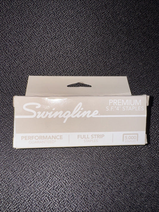 Swingline Premium S.F. 4 Staples, 5000 per Box, MPN 79386, New