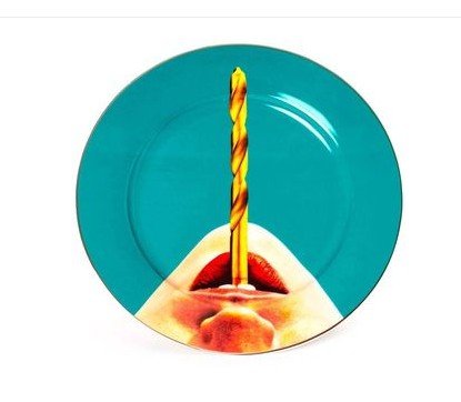 Seletti Drill dinner plate - Blue - Price Is Right Miami