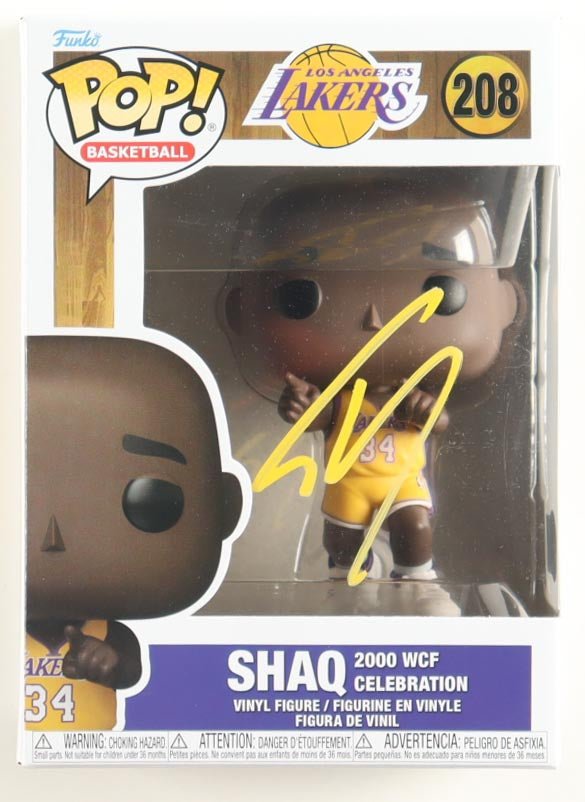 Shaquille O'Neal Signed Lakers Funko Pop 208 Beckett (view 2)